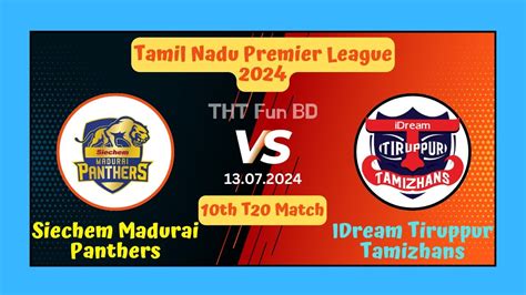 Live Report & Scorecard of IDream Tiruppur Tamizhans vs .